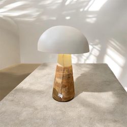 Lampe Carma Metal Beige et Bois