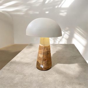 Lampe Carma Metal Beige et Bois