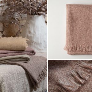 Plaid Collection Alpaga Coloris Rouille